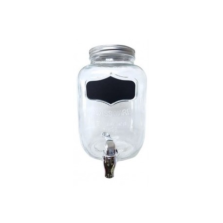 VITROLERO MASON JAR CON DISPENSADOR 4 LITROS